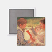 カサット夫人読は孫に1888年 マグネット (正面/裏面)