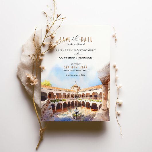 カサデピラトスセビリアスペインザデイトカードを保存 招待状