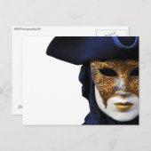 カサノヴァヴェネツィアカーニバルシアターマスクポストカード ポストカード (正面/裏面)