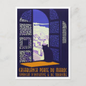 カサブラカモロッコ観光旅行レトロインスパイア ポストカード (正面)