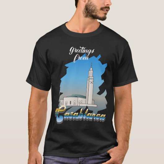 カサブランカからの挨拶 Tシャツ (正面)