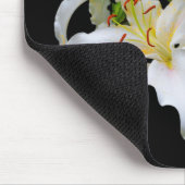 カサブランカエレガントホワイトオリエンタルリリー花 マウスパッド (コーナー)