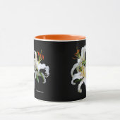 カサブランカエレガントホワイトオリエンタルリリー マグカップ (中央)