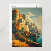 カサブランカコースト：ヴィンテージエレガンスポストカード ポストカード (正面/裏面)