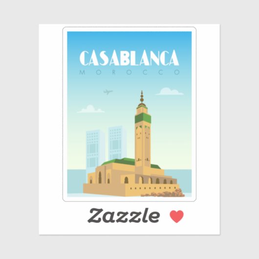カサブランカシティモロッコランドマーク シール (シート)
