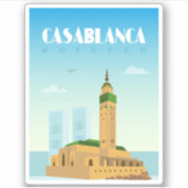 カサブランカシティモロッコランドマーク シール (正面)