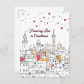 カサブランカバレンタインデーに恋を見つけた ポストカード (正面/裏面)