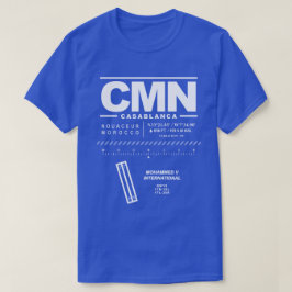 カサブランカモハメドVインターナショナルエアポートCMN Tシャツ