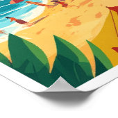 カサブランカモロッコアートヴィンテージトラベルイラストレーション ポスター (角)