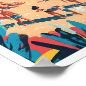 カサブランカモロッコアートヴィンテージトラベルイラストレーション ポスター (角)