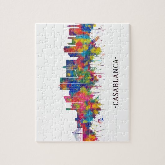 カサブランカモロッコスカイライン ジグソーパズル (縦)