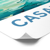 カサブランカモロッコトラベルプリント ポスター (角)