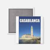 カサブランカモロッコハッサンIIモスクと言われている マグネット (正面/裏面)