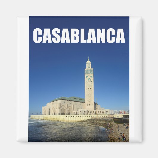 カサブランカモロッコハッサンIIモスクと言われている マグネット (正面)