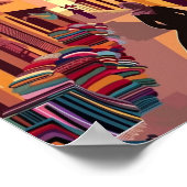 カサブランカモロッコヴィンテージ有名なトラベルプレイス ポスター (角)