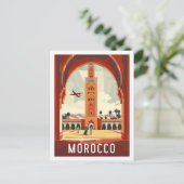 カサブランカモロッコヴィンテージ有名なトラベルプレイス ポストカード (スタンド正面)