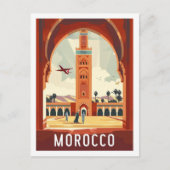 カサブランカモロッコヴィンテージ有名なトラベルプレイス ポストカード (正面)