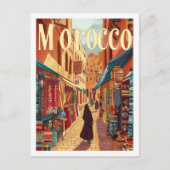 カサブランカモロッコヴィンテージ有名なトラベルプレイス ポストカード (正面)