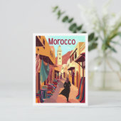 カサブランカモロッコヴィンテージ有名なトラベルプレイス ポストカード (スタンド正面)