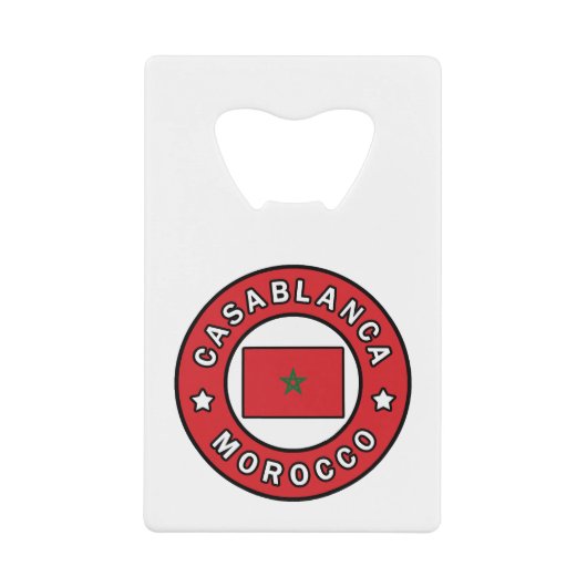 カサブランカモロッコ クレジットカード栓抜き (正面)