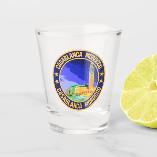 カサブランカモロッコ ショットグラス (正面)