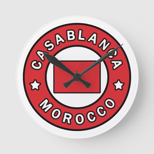 カサブランカモロッコ ラウンド壁時計 (正面)