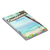 カサブランカモロッコ、ロマンチックなヴィンテージのポスター ノートブック (右側)