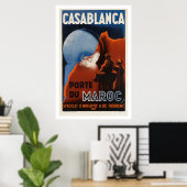 カサブランカヴィンテージ旅行ポスター ポスター (ホームオフィス)