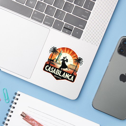 カサブランカ シール (ノートパソコンとiPhone)