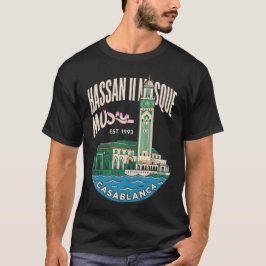 カサブランカ ハサン2世モスク ヴィンテージ旅行 Tシャツ