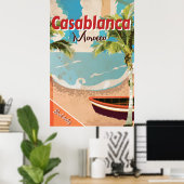 カサブランカ ビンテージ 旅行 ポスター (ホームオフィス)