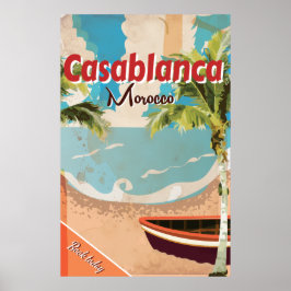 カサブランカ ビンテージ 旅行 ポスター