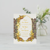 カサミエントデミアYスチュアート 箔招待状ポストカード (立ち正面)