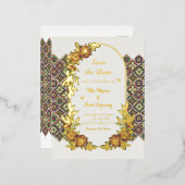 カサミエントデミアYスチュアート 箔招待状ポストカード (正面/裏面)