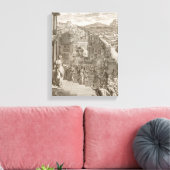 カサンドラはトロイア人に彼らの運命を告げる キャンバスプリント (インサイチュ (リビング))