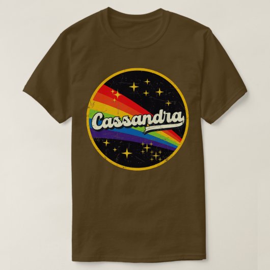 カサンドラレインボーイン宇宙ヴィンテージグランゲスタイル Tシャツ (デザイン正面)