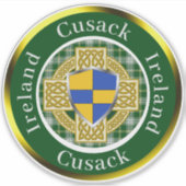 カザックシールド&ケルトパーソナライズされたクロス シール (正面)