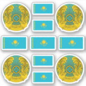 カザフの象徴/武器と旗のコート シール (正面)