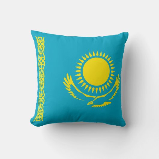 カザフスタンの国旗 クッション (正面)