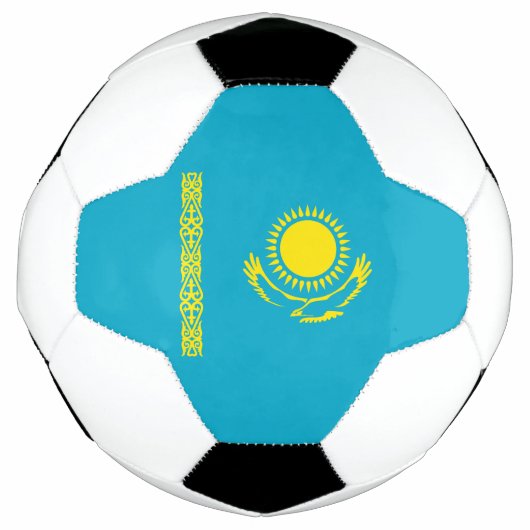 カザフスタンの国旗 サッカーボール (正面)