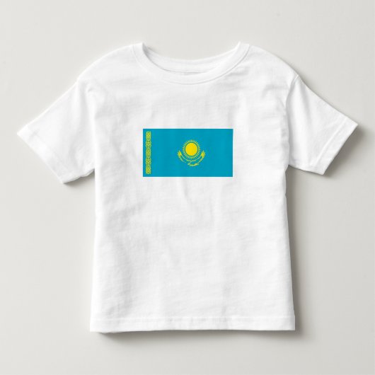 カザフスタンの国旗 トドラーTシャツ (正面)