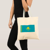 カザフスタンの国旗 トートバッグ (正面(商品))