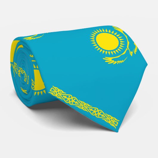 カザフスタンの国旗 ネクタイ (ロール)