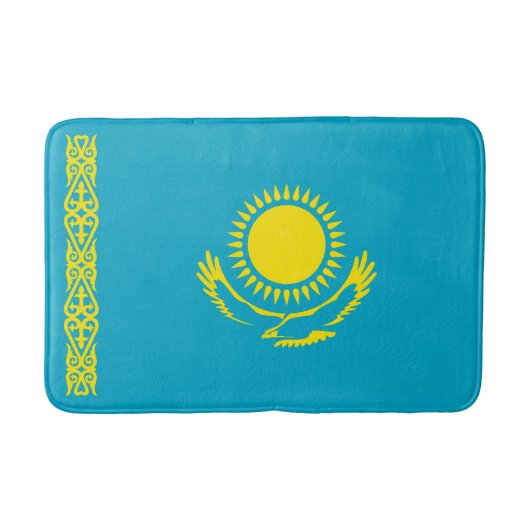 カザフスタンの国旗 バスマット (正面)
