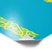 カザフスタンの国旗 フォトプリント            (角)