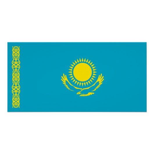 カザフスタンの国旗 ポスター (正面)