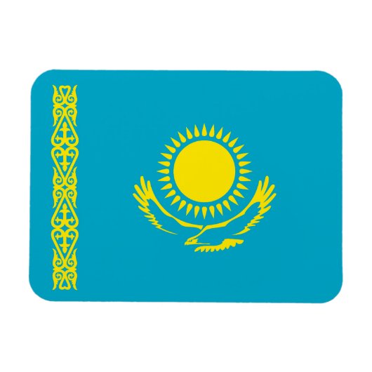 カザフスタンの国旗 マグネット (横)