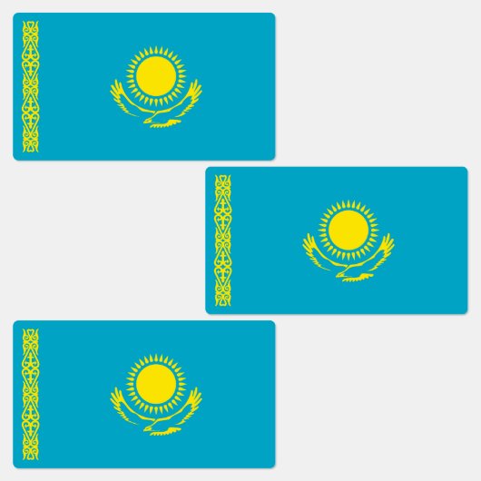 カザフスタンの国旗 ラベル (グループ)