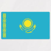 カザフスタンの国旗 ラベル (デザイン1)