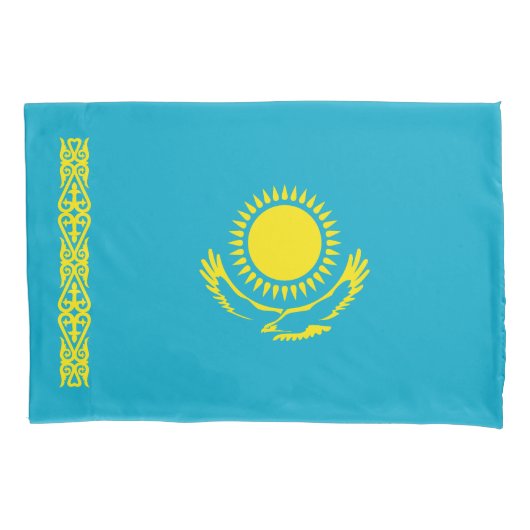 カザフスタンの国旗 枕カバー (正面)